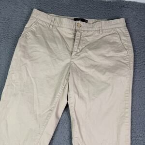 U-510 Stretch Chino Pants Mens 32x28 Beige Under 510 Cropped Short King